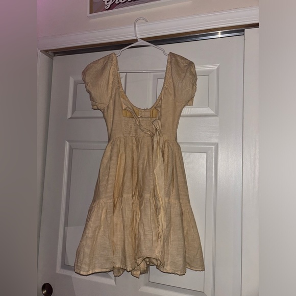 NEW AE Striped Button-Front Babydoll Mini Dress - Picture 7 of 9